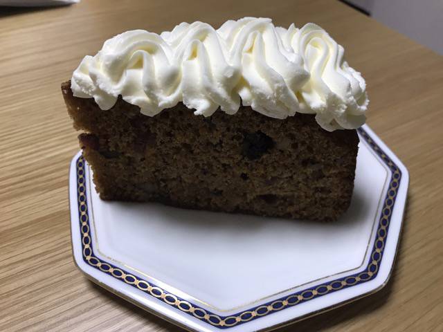 f:id:sabotennmegane:20181025214743j:plain ハドソンマーケットベーカーズのキャロットケーキ